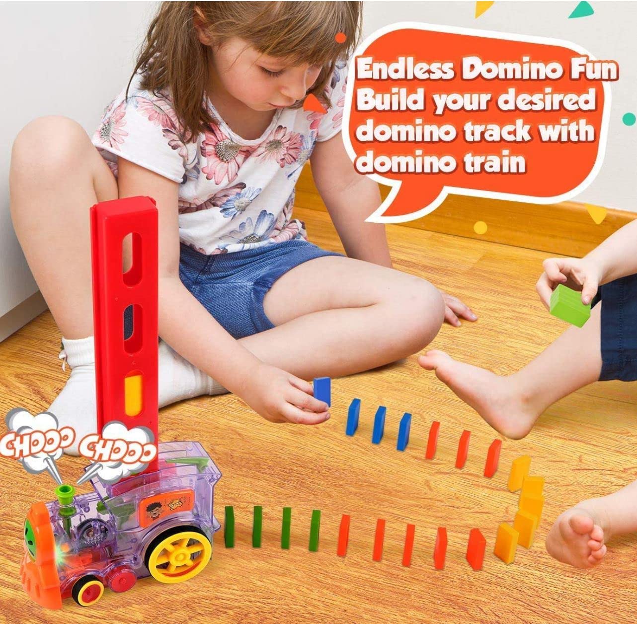 Domino Train Toy Set for Kids